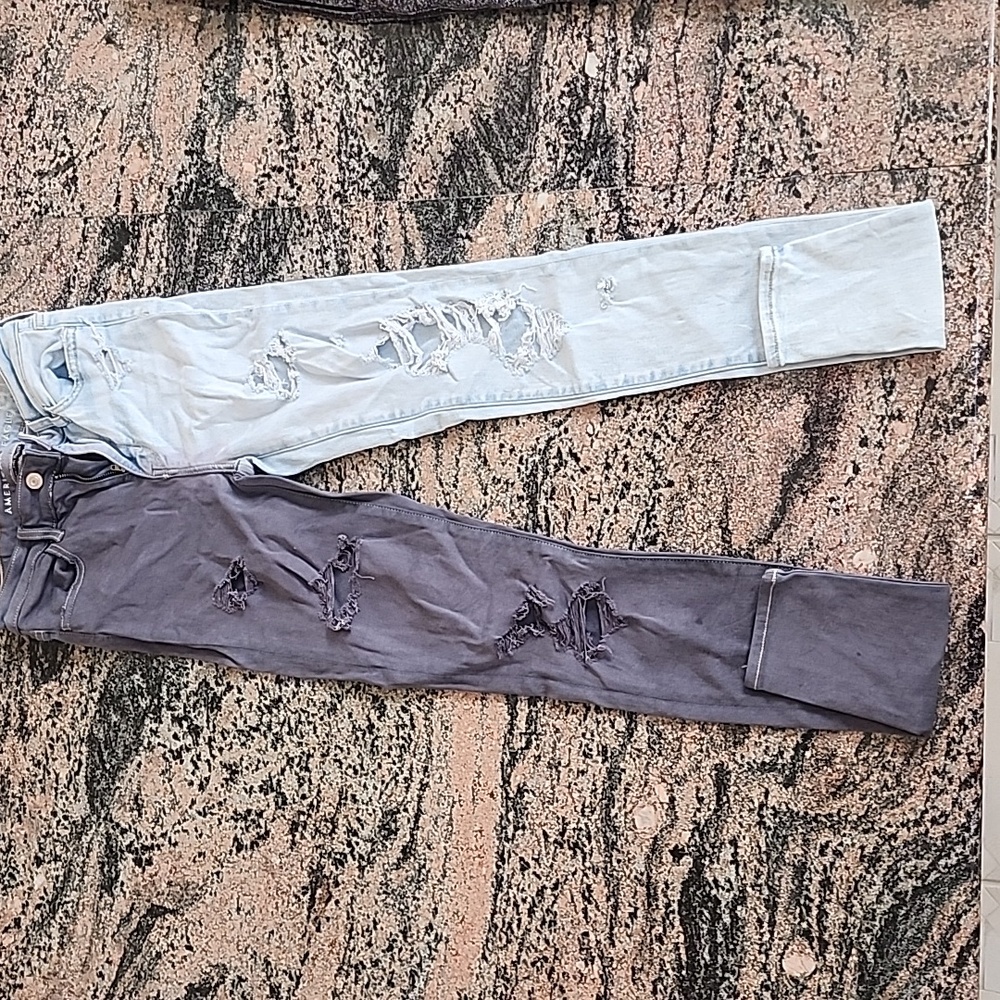 Dyed American eagle jeans